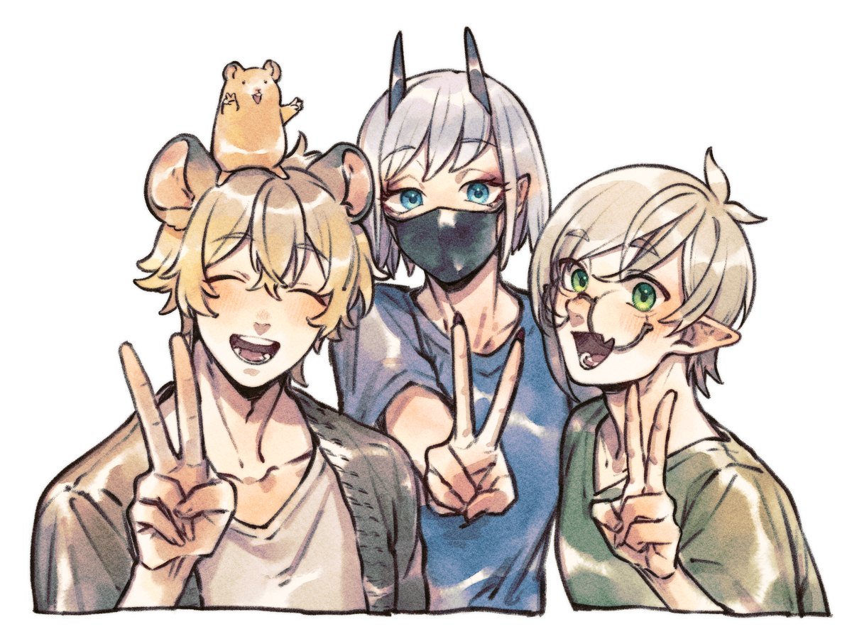 Kanoaの3人（🐹くまのぶーさん・🍙名無透蒼・👓あきよし。）